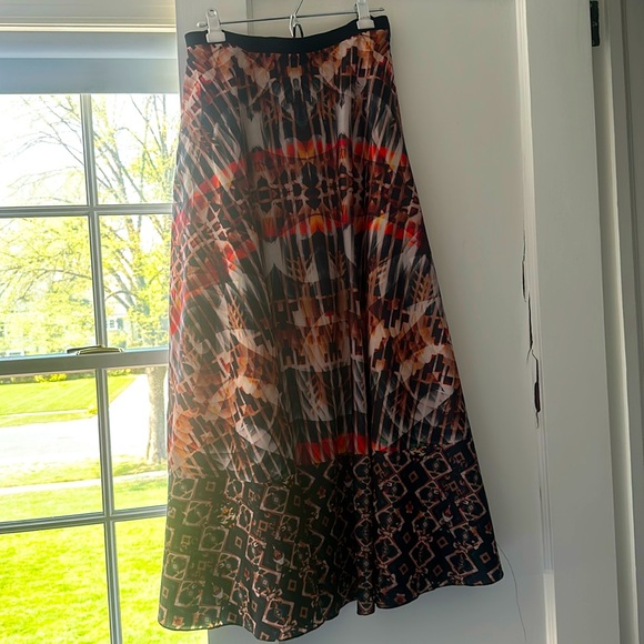 Bhanuni by Jyoti Anthropologie medium maxi skirt lined gorgeous kaleidoscope M - Picture 4 of 10